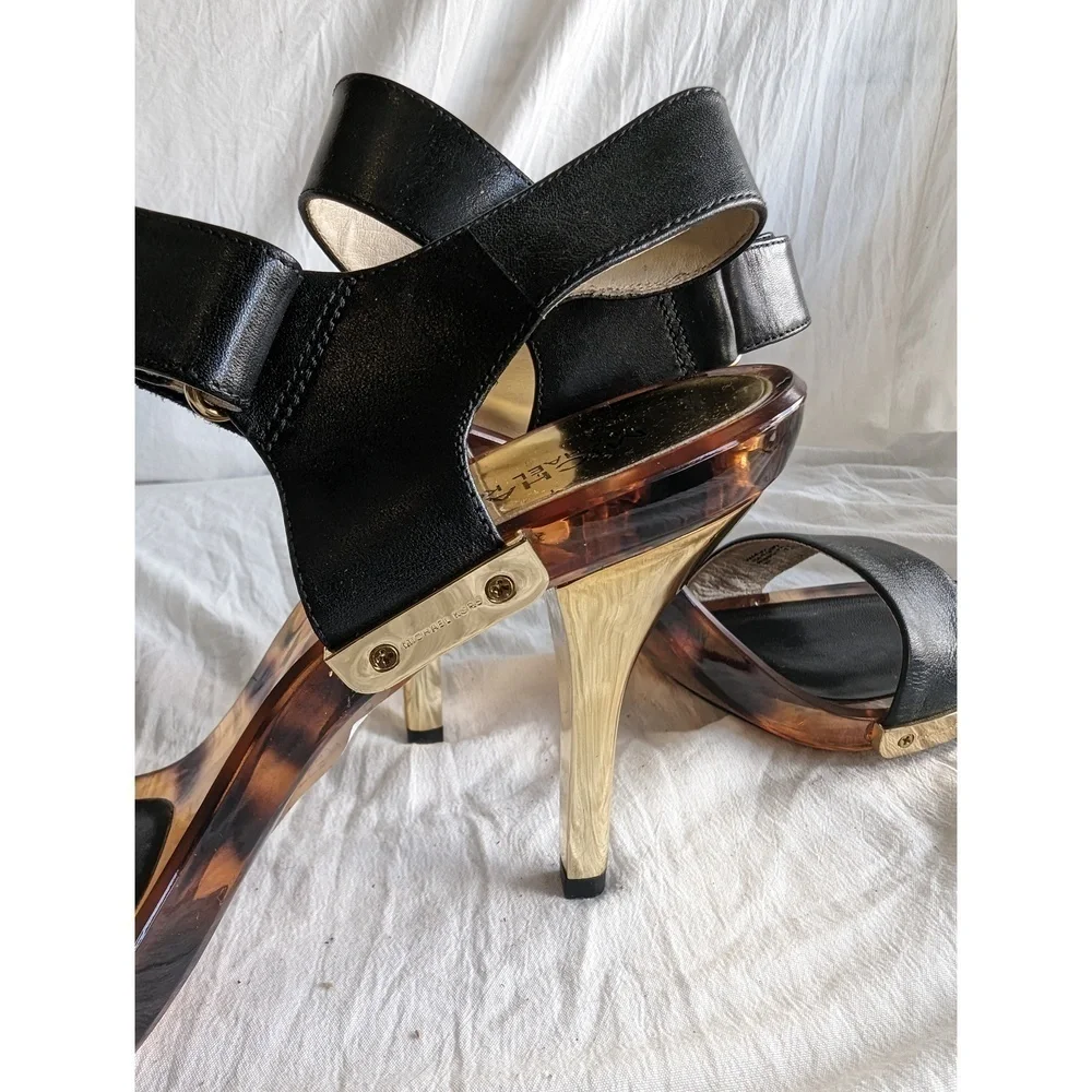 Michael Kors Black and Gold Detail Heels - Never Worn